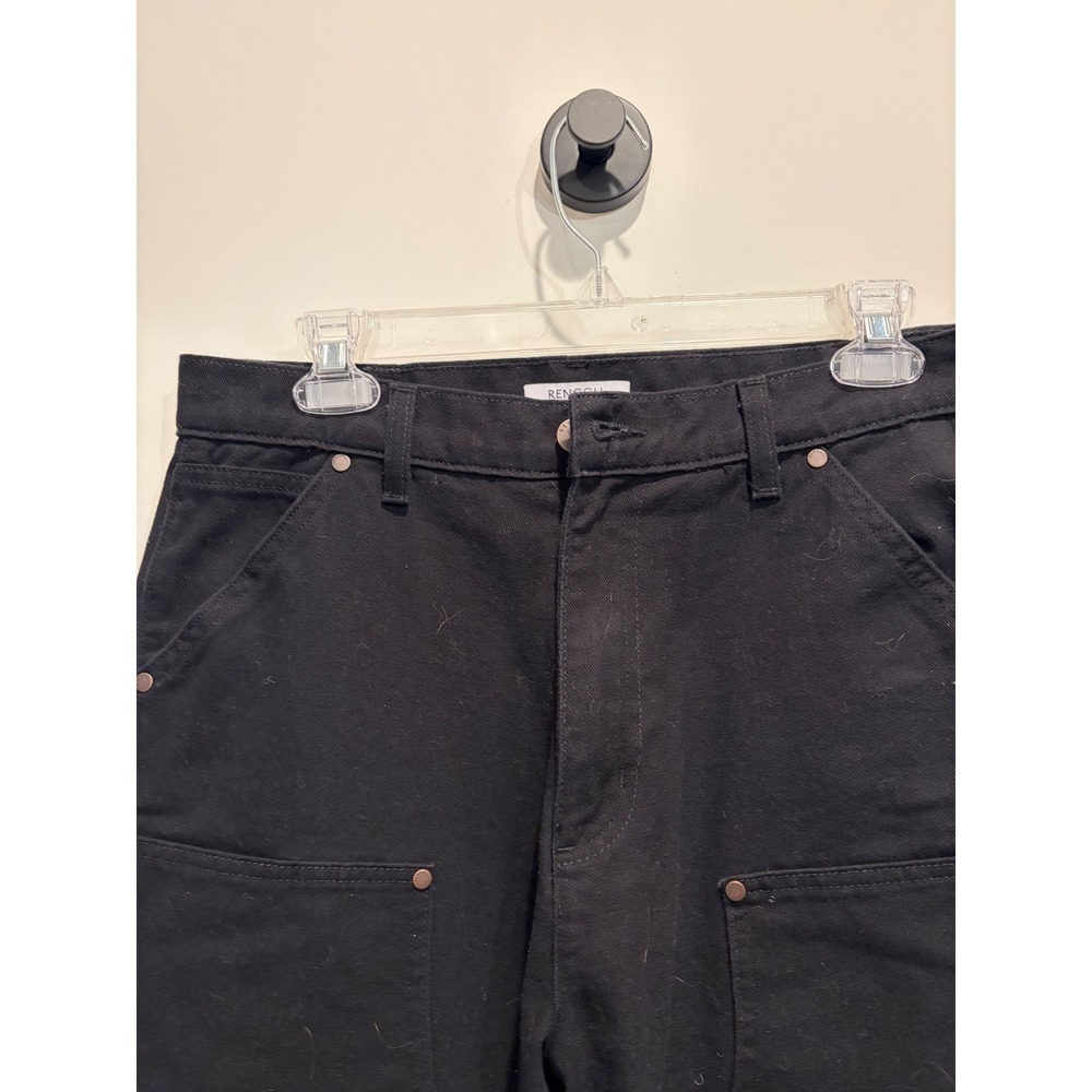 Renggli Black Double Knee Carpenter Pants Women 27 Workwear Straight Leg USA - Picture 4 of 9